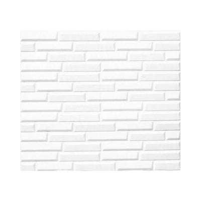 10PCS 3D Foam White Slope Self Adhesive Home Wallpaper Panels 70 x 77cm