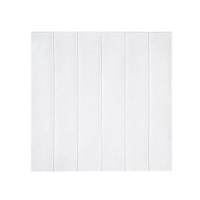 10PCS 3D Foam White Wood Panels Self Adhesive Home Wallpaper Panels 70 x 70cm