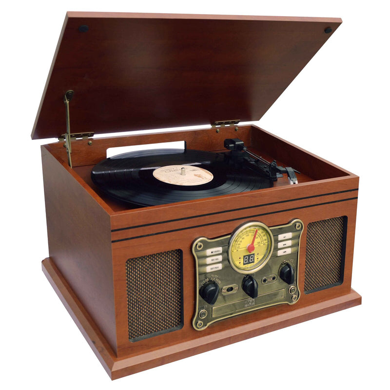 Vinyl, Turntable, Wireless Streaming + CD Player in 1 Retro Music Centre