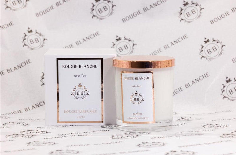 BOUGIE BLANCHE ROSE D&
