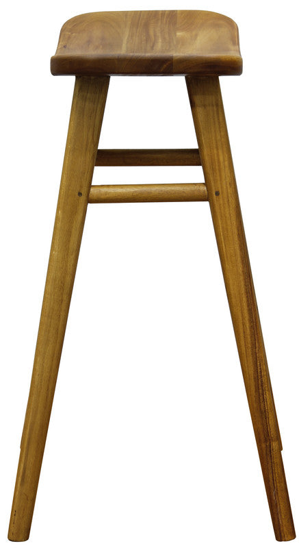 Aria Oval Solid Timber Counter Stool (Caramel)