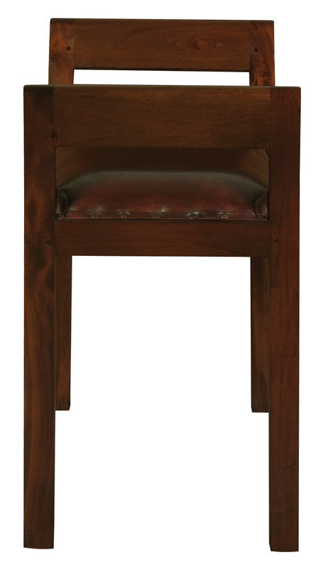 Wilson Genuine Leather Single Seater Stool/Bench (Mahogany)