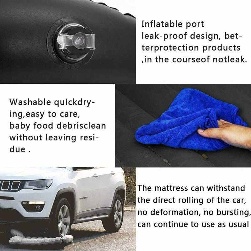 Inflatable Car Back Seat Mattress Portable Camping Travel Air Bed