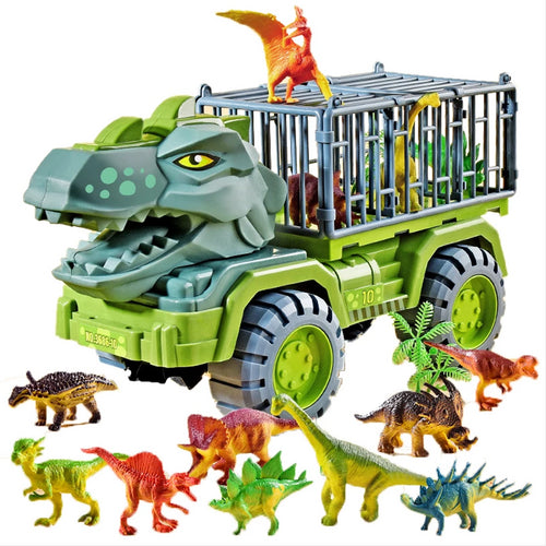 Dinosaur Truck Toy Transport Car Toy Inertial Cars Carrier Vehicle Gift Kids