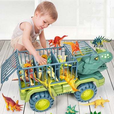Dinosaur Truck Toy Transport Car Toy Inertial Cars Carrier Vehicle Gift Kids