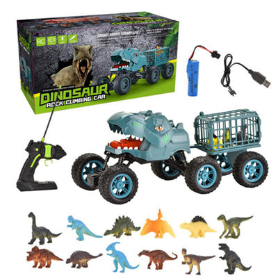 Dinosaur Truck Toy Set Transport Car Electric Remote Control Carrier Vehicle Kid