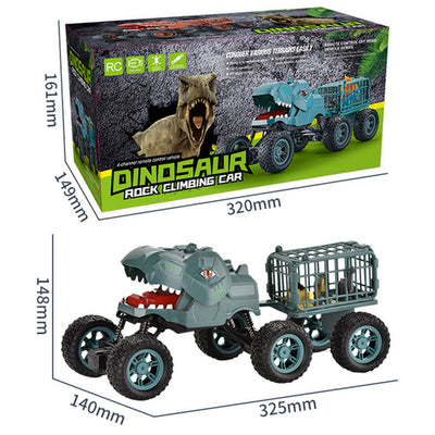 Dinosaur Truck Toy Set Transport Car Electric Remote Control Carrier Vehicle Kid