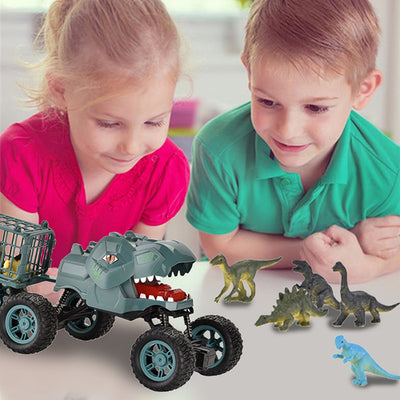 Dinosaur Truck Toy Set Transport Car Electric Remote Control Carrier Vehicle Kid