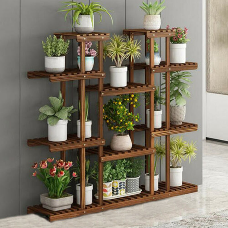 6-Tier Wooden Plant Stand Flower Pot Planter Rack Shelf Bonsai Holder Indoor Garden Dec