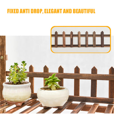 6 Tier Wooden Plant Stand Flower Pot Holder Shelf Rack Display Indoor Outdoor AU