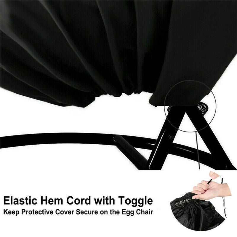 Waterproof Hanging Swing Egg Chair Cover With Zipper Outdoor Furniture Protector