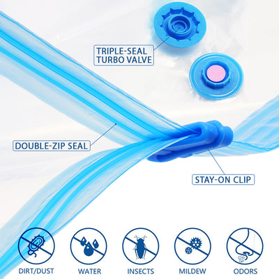 6PCS 80x60CM Vacuum Storage Bag Clothes Sealer Bags Space Saver Storage Seal Compressing