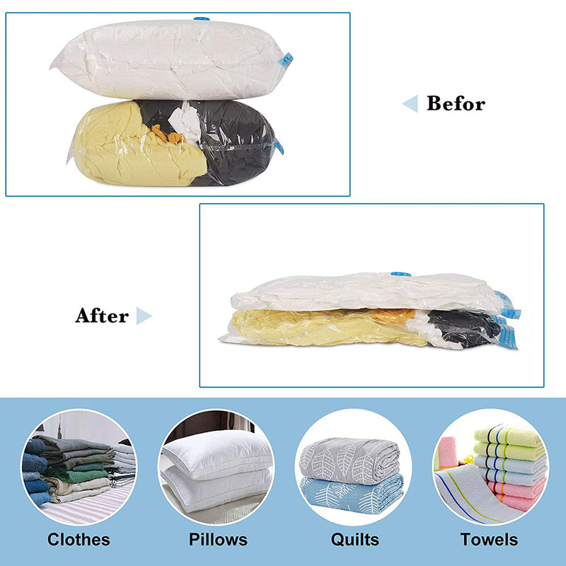 6PCS 70x100CM Vacuum Storage Bag Clothes Sealer Bags Space Saver Storage Seal Compressing