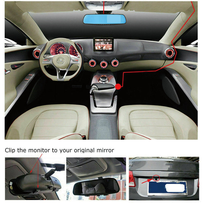 1080P Rear View Reversing Mirror 4.3&