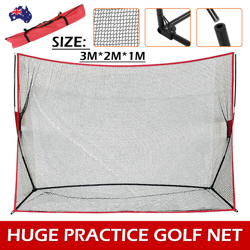 3M Huge Golf Practice Net Portable Hitting Swing Training Net Outdoor +Carry Bag