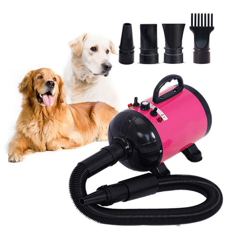 2800W Dog Dryer High Velocity Pet Dog Pet Blow Dryer Adjustable Speed 4 Nozzles