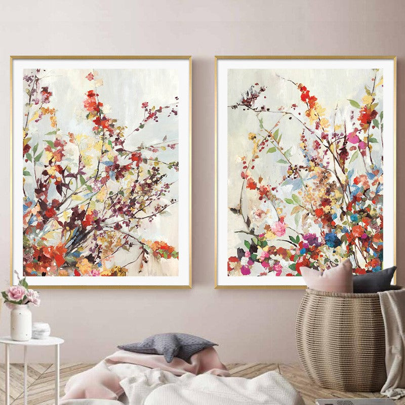 Wall Art 40cmx60cm Coming Spring 2 Sets Gold Frame Canvas