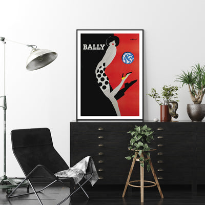 Wall Art 50cmx70cm Fashion Bally Black Frame Canvas