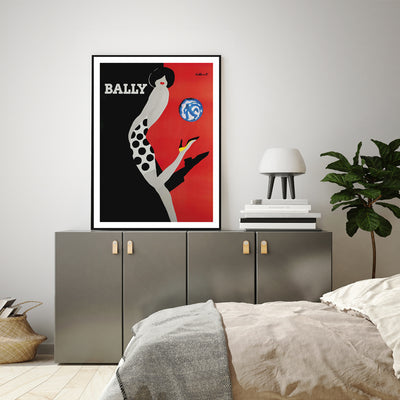 Wall Art 70cmx100cm Fashion Bally Black Frame Canvas