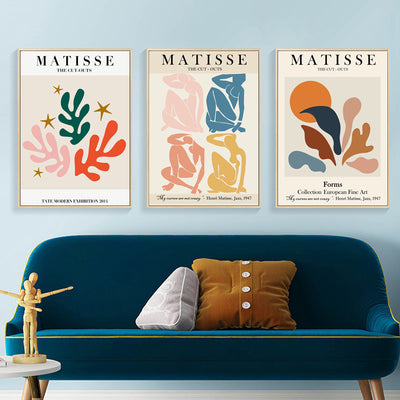 Wall Art 40cmx60cm Matisse 3 Sets Wood Frame Canvas