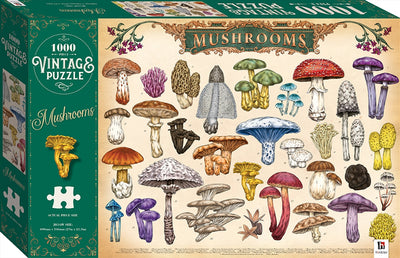 Vintage 1000 Piece Puzzle - Mushrooms