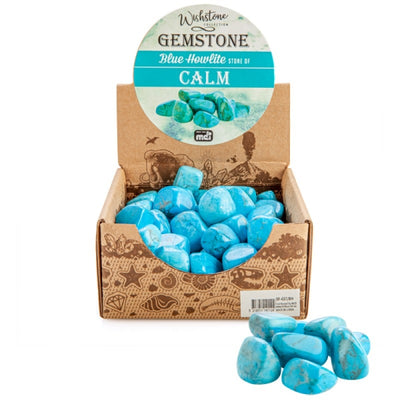 Gemstone Tumbled Blue Howlite