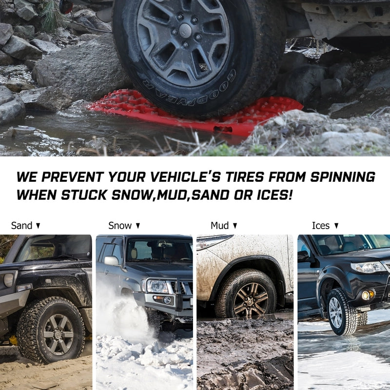 X-BULL KIT1 Recovery track Board Traction Sand trucks strap mounting 4x4 Sand Snow Car