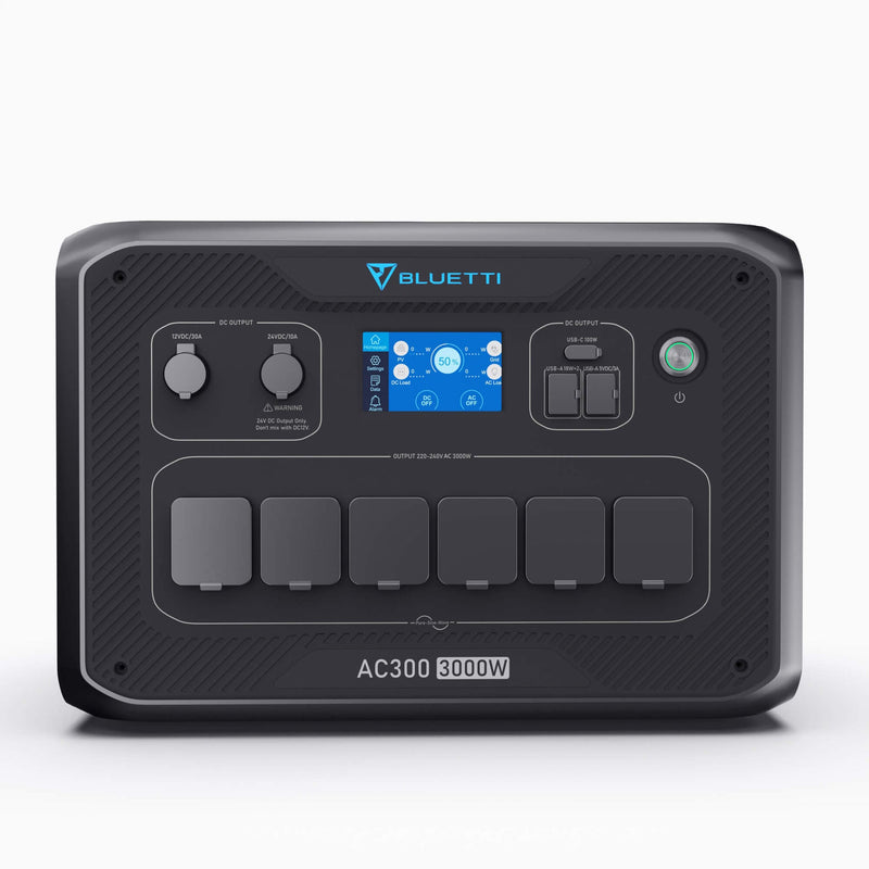 BLUETTI Expandable Power Station AC300 and B300 External Battery Module, 3072Wh LiFePO4 Battery Backup w/ 6 3000W AC Outlets(6000W Peak), Solar Generator For Home Backup, Vanlife, Emergency