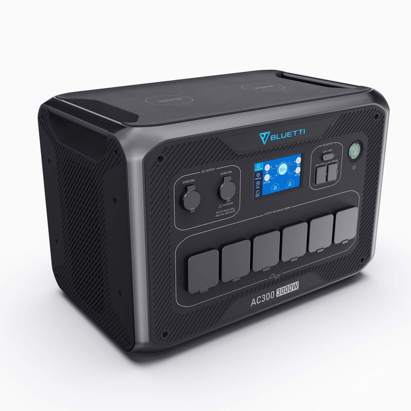 BLUETTI Expandable Power Station AC300 and B300 External Battery Module, 3072Wh LiFePO4 Battery Backup w/ 6 3000W AC Outlets(6000W Peak), Solar Generator For Home Backup, Vanlife, Emergency