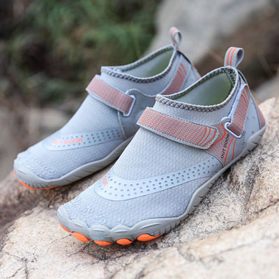 Men Women Water Shoes Barefoot Quick Dry Aqua Sports Shoes - Grey Size EU37 = US4