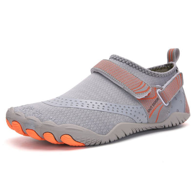 Men Women Water Shoes Barefoot Quick Dry Aqua Sports Shoes - Grey Size EU38 = US5