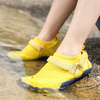 Women Water Shoes Barefoot Quick Dry Aqua Sports Shoes - Yellow Size EU37 = US4