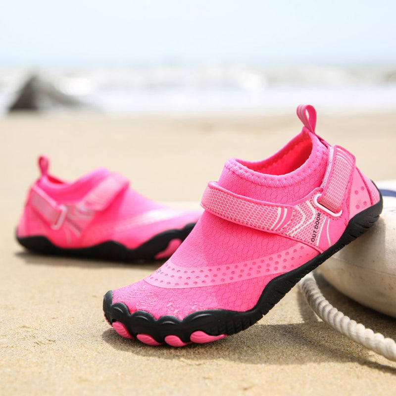 Kids Water Shoes Barefoot Quick Dry Aqua Sports Shoes Boys Girls - Pink Size Bigkid US3 = EU34