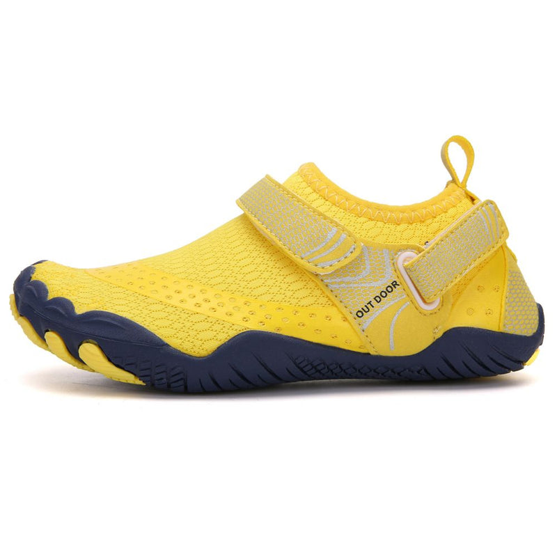 Kids Water Shoes Barefoot Quick Dry Aqua Sports Shoes Boys Girls - Yellow Size Bigkid US4 = EU36