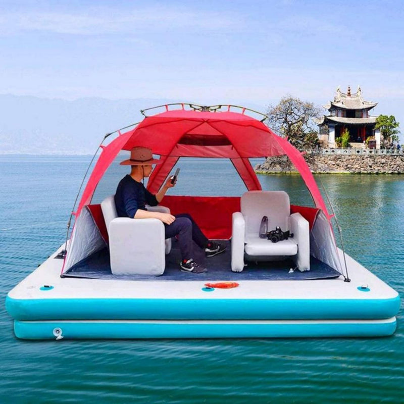 Inflatable Floating Fishing Dock Platform For Adults And Children - Plus Version