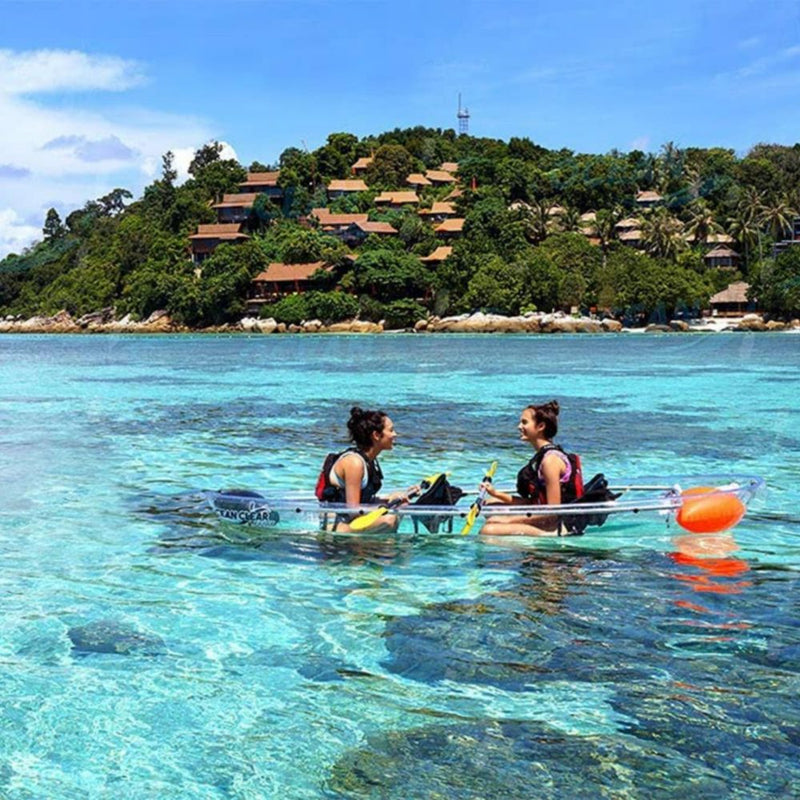 Crystal Clear Kayak with Random Color Paddles