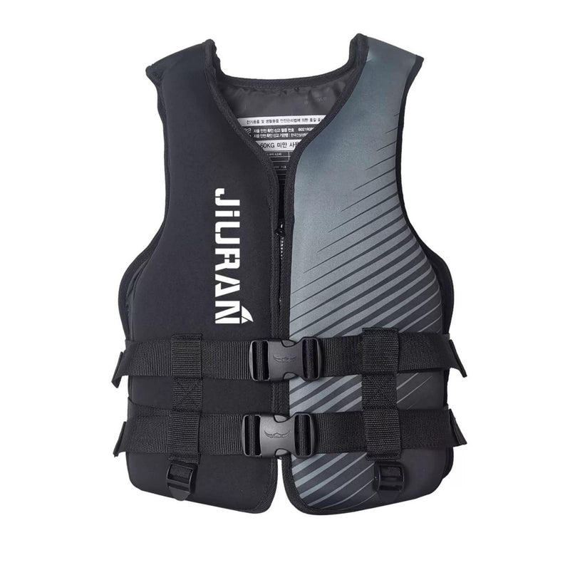 Life Jacket for Unisex Adjustable Safety Breathable Life Vest for Men Women(Black-L)