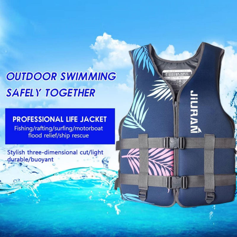 Life Jacket for Unisex Adjustable Safety Breathable Life Vest for Men Women(Blue-XXL)