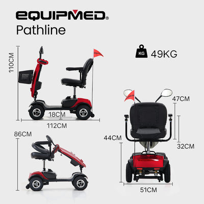 EQUIPMED Mobility Scooter For Elderly Motorized Electric Older Adults 4 Riding