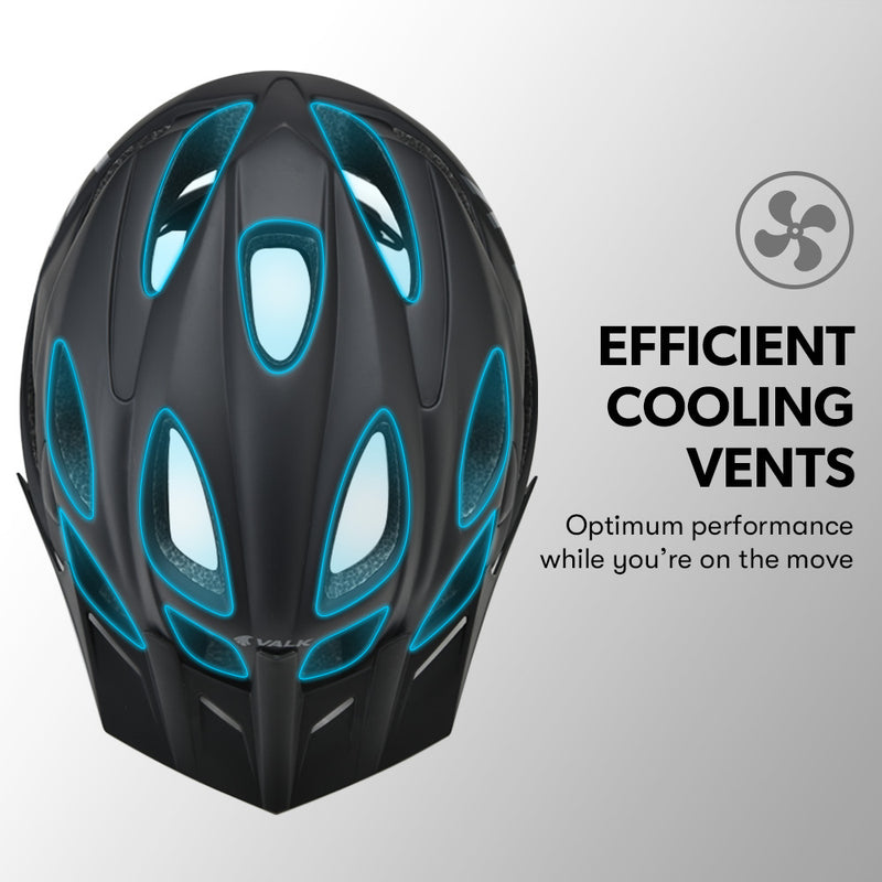 VALK Mountain Bike Helmet Large 58-61cm Bicycle MTB Cycling Safety Accessories