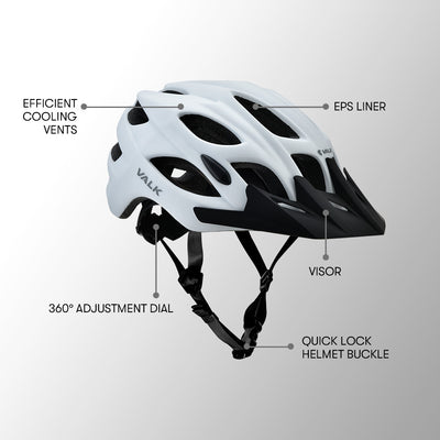 VALK Mountain Bike Helmet Medium 56-58cm Bicycle MTB Cycling Safety Accessories