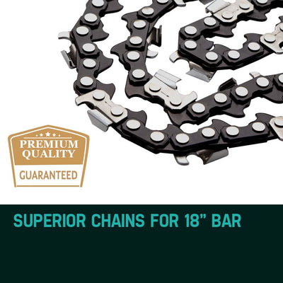 2 X 18 Baumr-AG Chainsaw Chain 18in Bar Replacement Suits SX45 45CC Saws