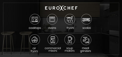 EUROCHEF 16L Air Fryer Electric Digital Airfryer Rotisserie Large Big Dry Black