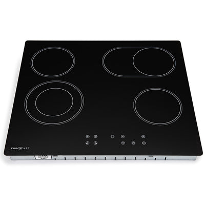 EuroChef 60cm Ceramic Cooktop 4 6 Zone Electric Glass Burner Top Flat Kitchen