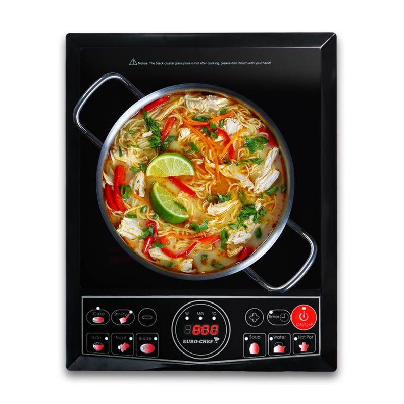 EuroChef Electric Induction Cooktop Portable Kitchen Cooker Ceramic Cook Top