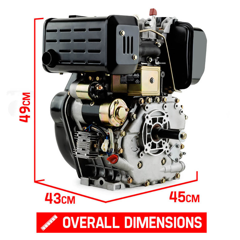 Baumr-AG 10HP Diesel Stationary Engine Electric Start OHV Replacement Motor