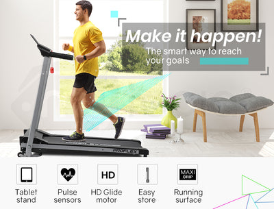 PROFLEX Treadmill Bluetooth Running Machine Foldable Compact Small Home Electric