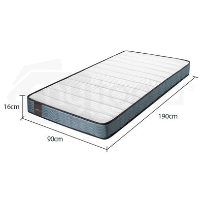 Kingston Slumber Mattress SINGLE Bed Size Bonnell Spring Bedding Firm Foam Top 16CM