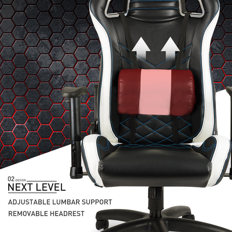 Overdrive Gaming Chair Office Computer Racing PU Leather Executive Race Black