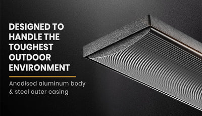 BIO 2000W Outdoor Strip Heater Electric Radiant Panel Bar Mounted Wall Ceiling